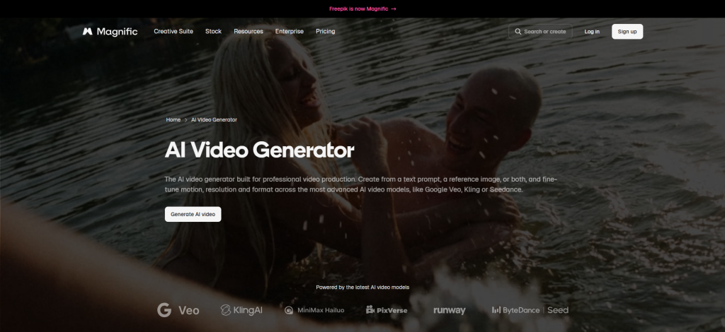 Magnific AI Video Generator