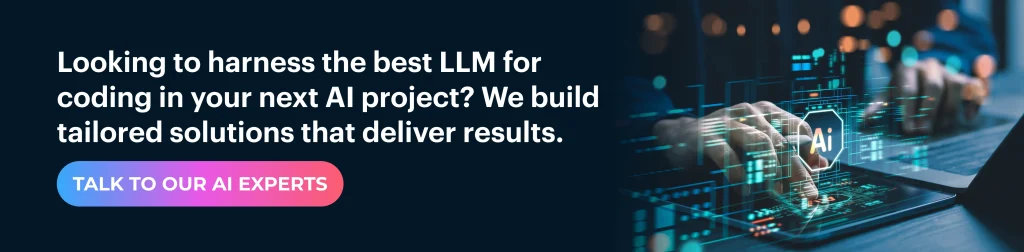 best llm for coding CTA